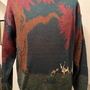 Vintage campus stag sweater